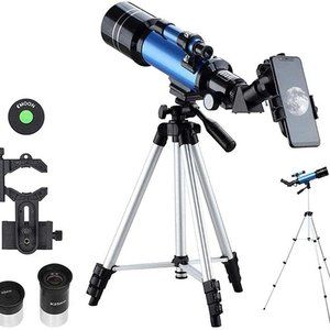 F40070M Telescope Astronomical Monocular with Tripod Refractor Spyglass Zoom